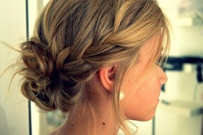 This up-do can fit into everyday life but if you add some sparkle to it, it can translate nicely to a special occasion.