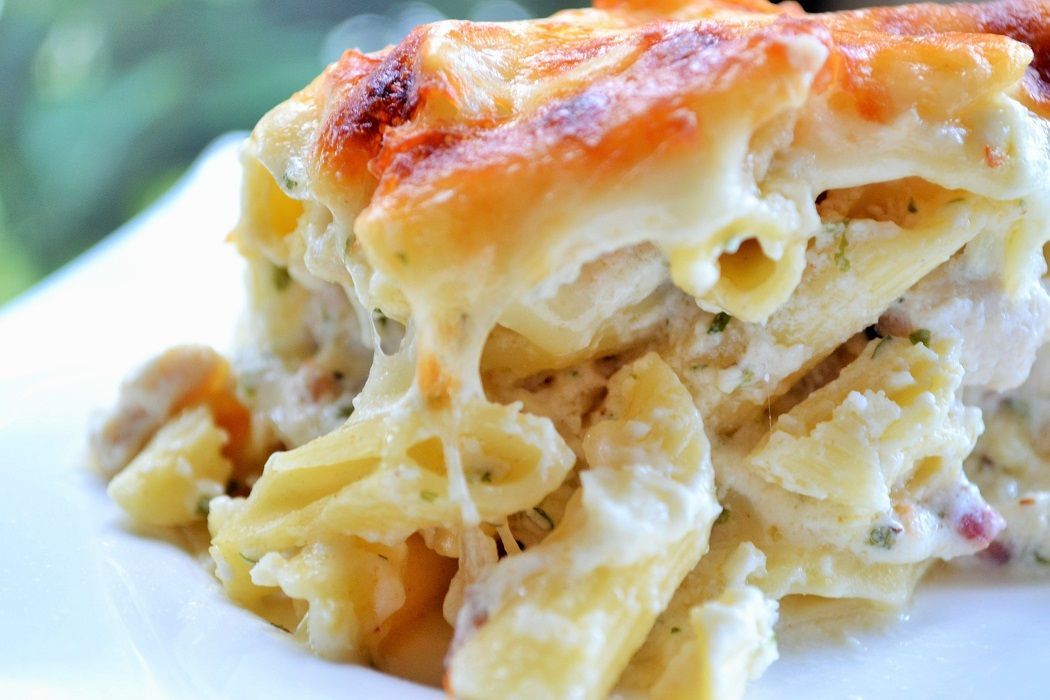 Three Cheese Chicken Alfredo Casserole – This creamy, decadent casserole is the perfect comfort food