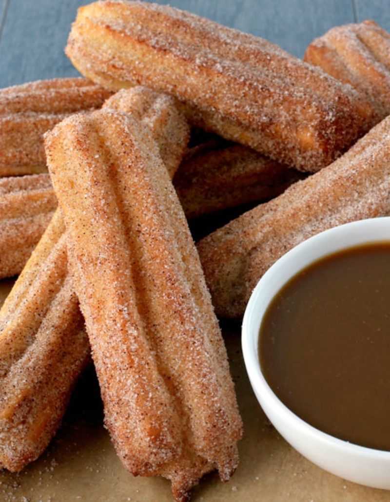 We skipped the deep fryer and made baked churros instead! They’re great for parties or as a taco night dessert.