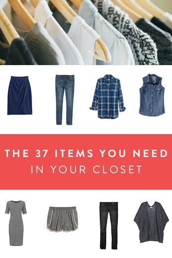 Why you only need 37 items in your closet. An easy way to cut your wardrobe in half for each season.