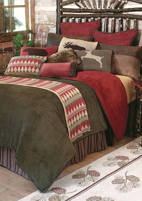 Wilderness Lodge Log Cabin Bedding @Lauren Davison Christopher – you can do this with what you just bought