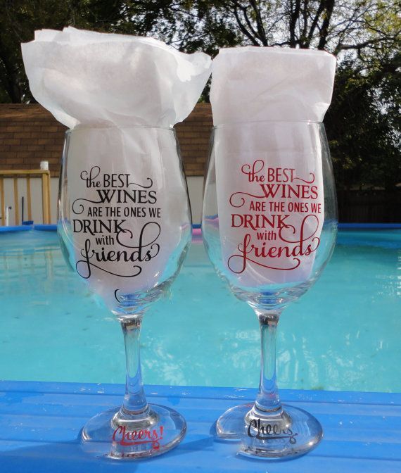 Wine glass with sayingwine glasses with vinylwine by kdbcrafts