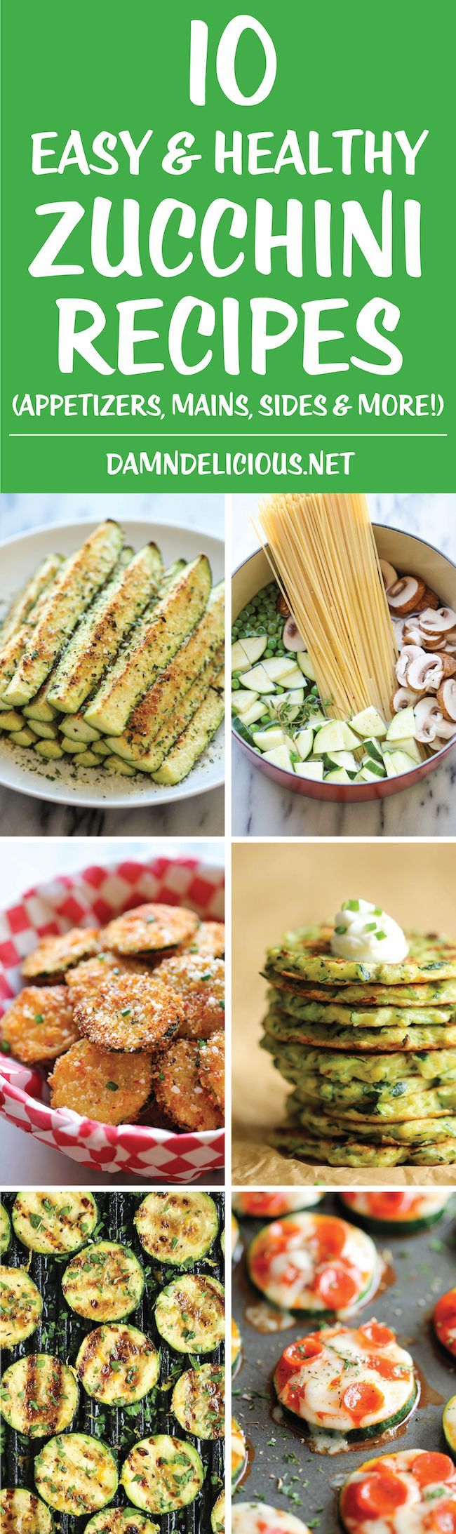 10 Easy and Healthy Zucchini Recipes – Use up all those lingering zucchinis in your garden with these easy, no-fuss recipes – full