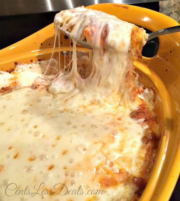 3 Cheese Italian Casserole recipe. This cheesy delicious casserole gets rave reviews from my entire family! It tastes a bit like