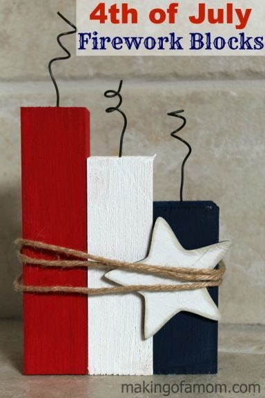 A simple and cute way to decorate your home for the 4th of July. This craft will take 30 minutes of less! 4th of July Firework