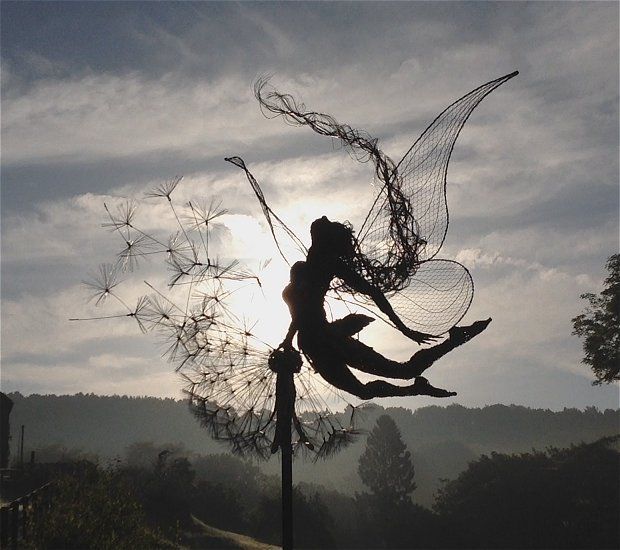 Artist: Robin Wight “Every fairy is a handmade sculpture uniquely crafted to your desired pose and installation requirements.”
