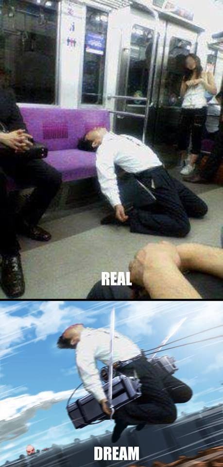 attack on titan dream- XD lol this was so me after i watched the show