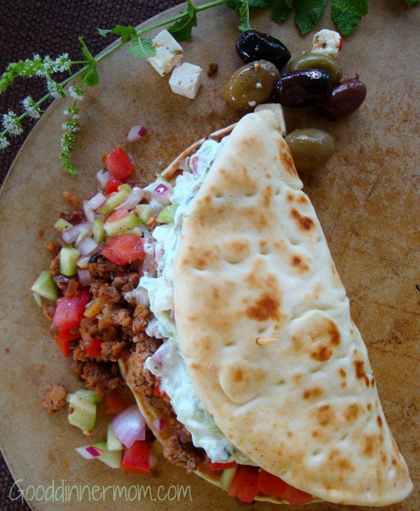 Big Fat Greek Tacos will please every appetite, ground meat seasoned perfectly and served with tomato and cucumber relish with