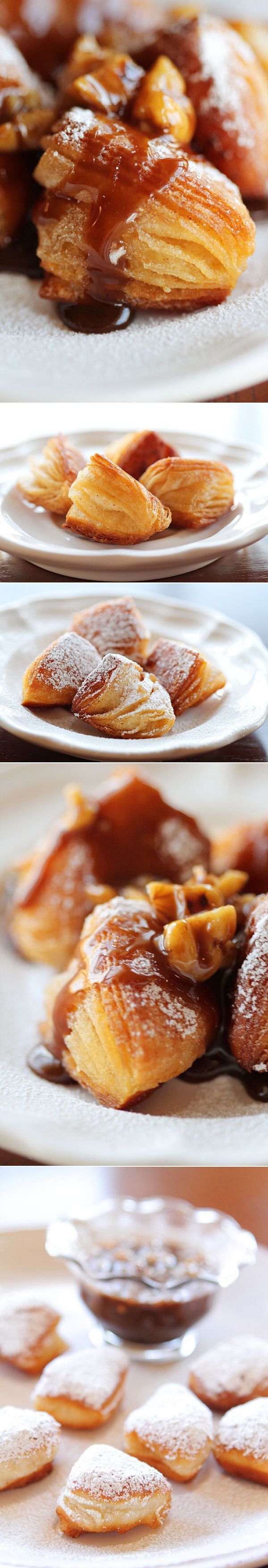 Biscuit Beignets with Praline Sauce. You must make this at least once in your lifetime. A true southern treat!