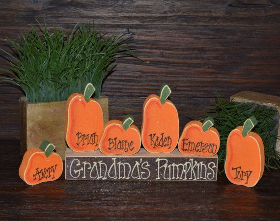 75 best Grandparents images -   Block Pumpkins Halloween decorations