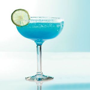 Blue Lagoon Margarita    1/2 cup lemon-lime soda, chilled  1/2 cup tequila  1/3 cup frozen limeade concentrate, partially thawed