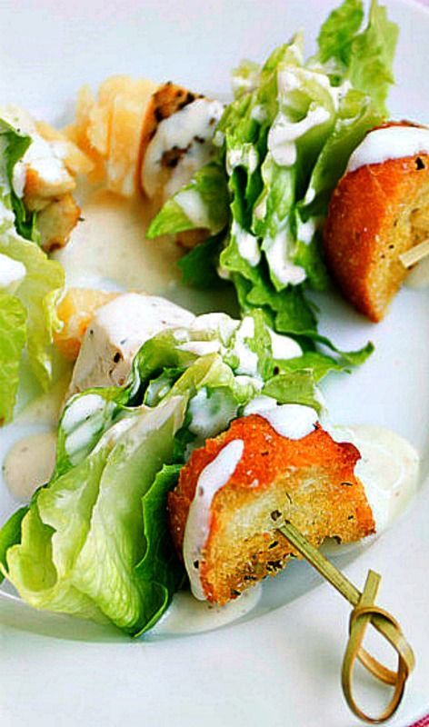 Chicken Caesar Salad on a Stick – simple yet delicious appetizer!