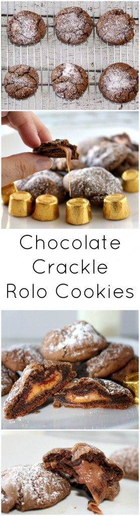 Chocolate Crackle Rolo Cookies – um yum!!!