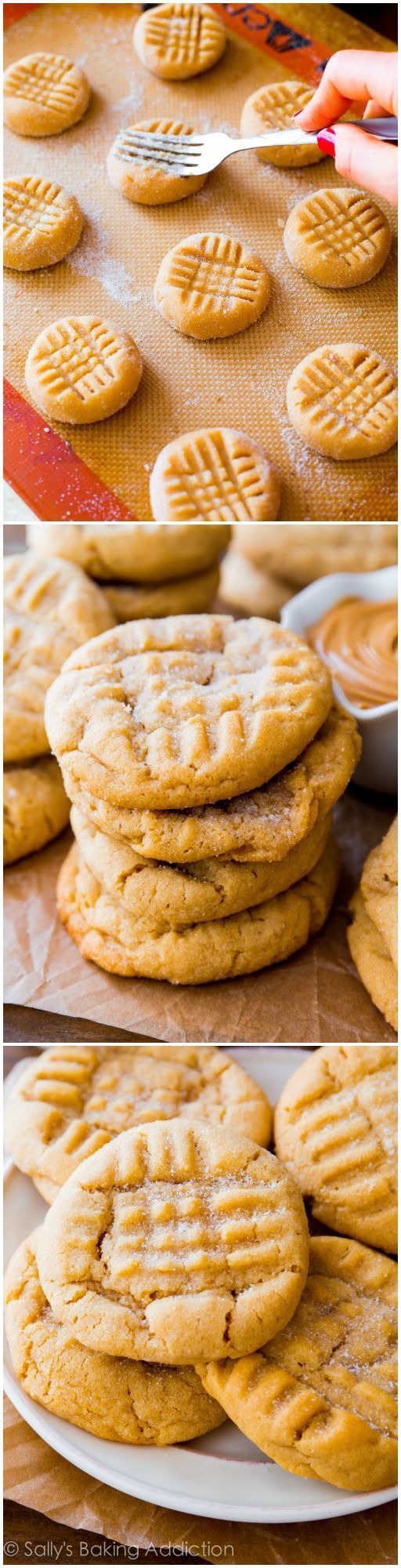 Classic Peanut Butter Cookies – Super chewy and they stay soft for DAYS! If they last that long.