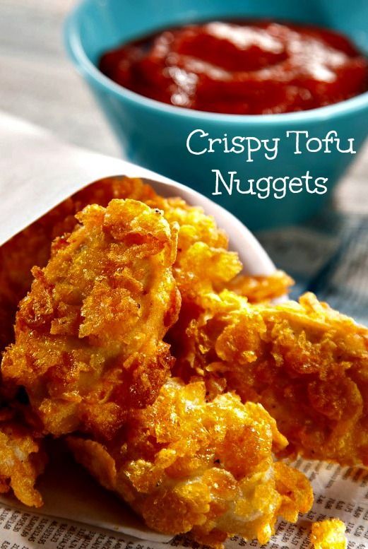 Crispy Tofu Nuggets | Use for frozen tofu, makes a chewier nugget.