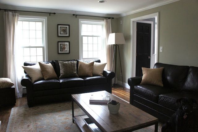 Decorating with black leather couches