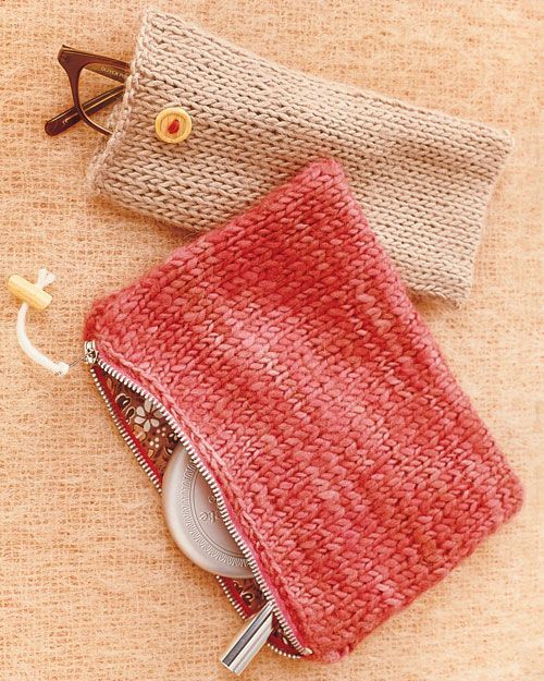 DIY: knit pouches {love love love these!}