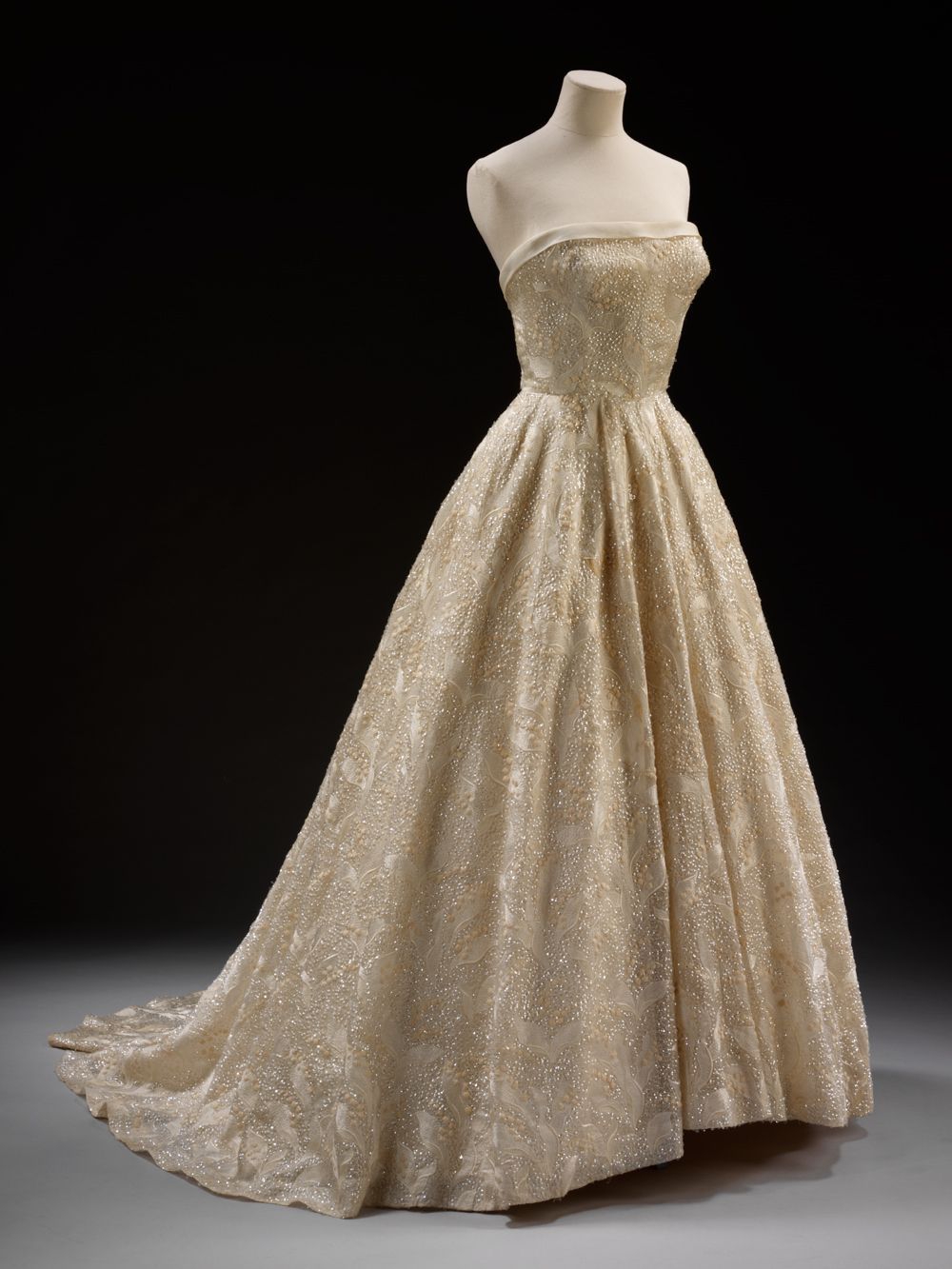 Evening dress by Givenchy Evening dress ‘Les Muguets’ (Lilies of the Valley) Designed by Hubert de Givenchy (born 1927) Paris,