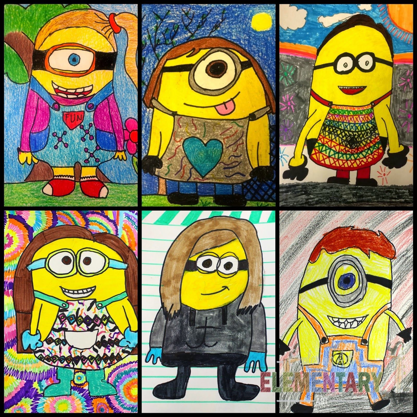 Exploring Art: Elementary Art: Minion Self Portraits–The Best Sub Plan EVER!