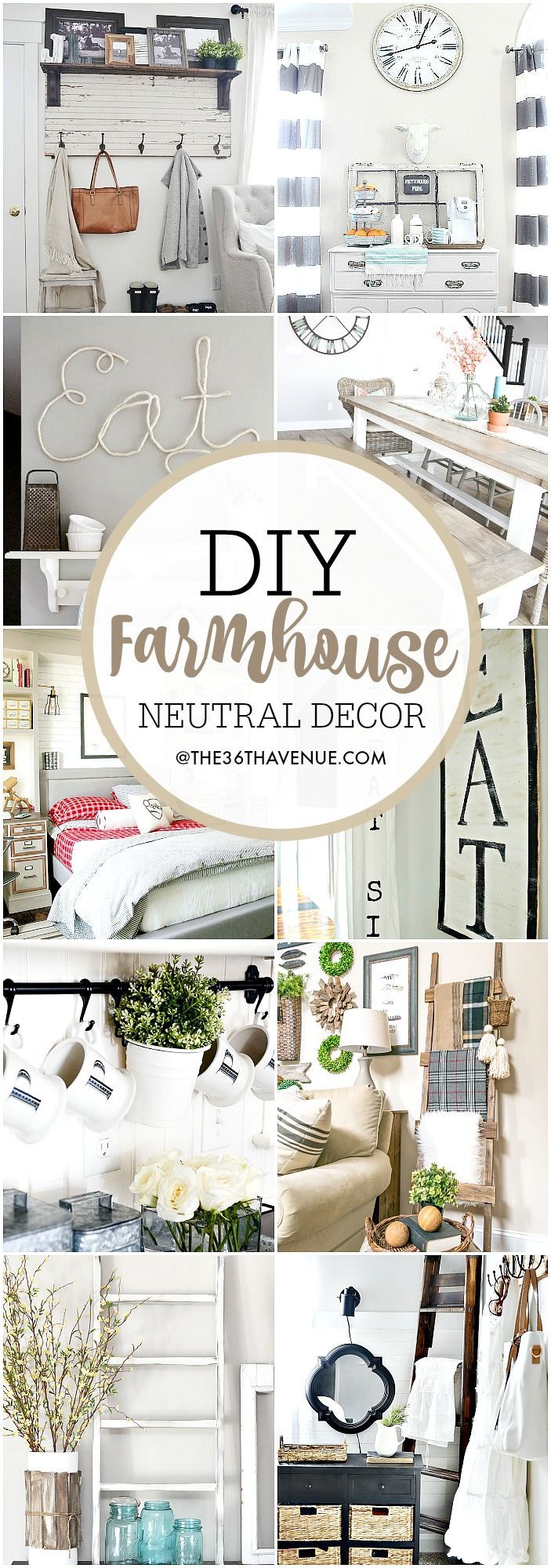 Farmhouse DIY Decor Ideas – Over 100 DIY Farmhouse Home Decor Ideas that are perfect to give your own home the charming and