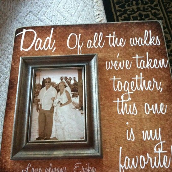 Father daughter memory from the wedding. An awesome birthday or Christmas gift!
