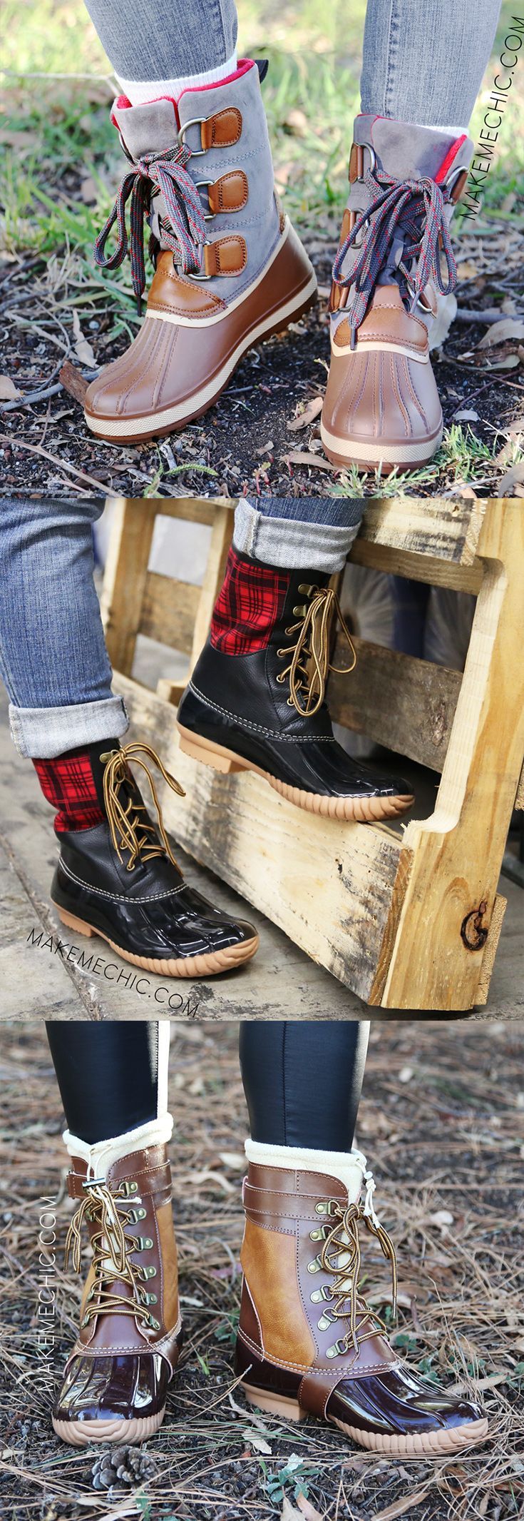 Feeling like you’ve been missing something in your life? May the Bamboo Blizzard-01 Chunky Buckle Duck Boots fill the void!