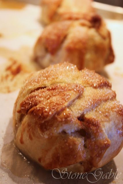 Happy National Apple Dumpling Day!! Try this Apple Dumplings with sanded sugar recipe!