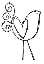 Heart Birdie Illustration