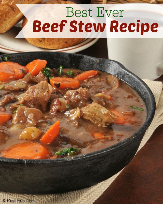 Homemade Beef Stew Recipe. Best beef stew recipe. Crockpot beef stew recipe. Great comfort food! Hearty meal perfect for dinner.