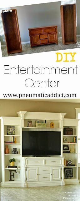 How to make a DIY Entertainment Center from a few thrift store finds.