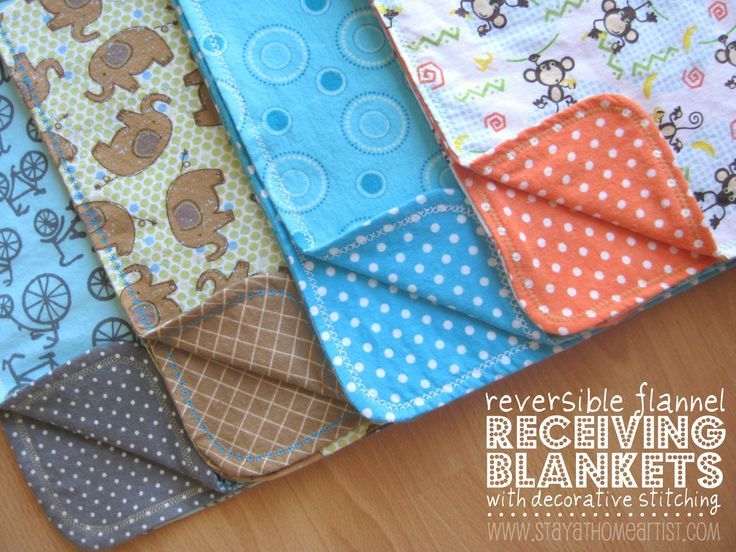 How to make  reversible flannel receiving blankets