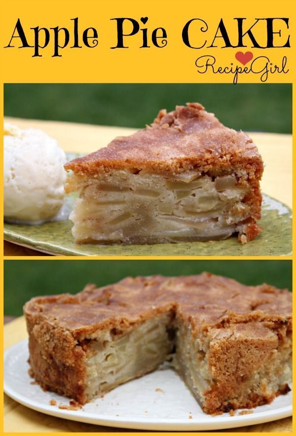 I’d have to say that this CINNAMON APPLE PIE CAKE is better than any apple pie I’ve had!