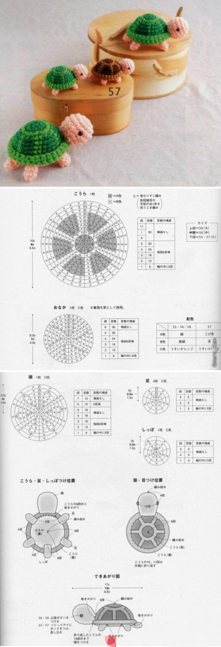 I'm just pinning this for the turtles, not for the instructions, because I don't know how to make amigurumi. I used to want to,