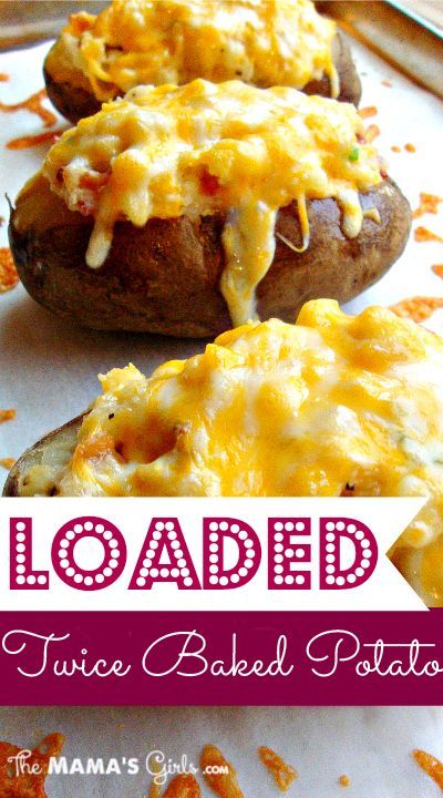Loaded Twice Baked Potatoes. They are a delicious side dish for meatloaf, barbecued chicken or grilled steaks!
