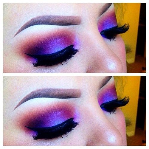 Love bright purple eyeshadow!