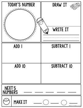 Math for Kindergarten and FIrst Grade. Understanding number relationships. 6 math boards are included. Laminate and reuse over and