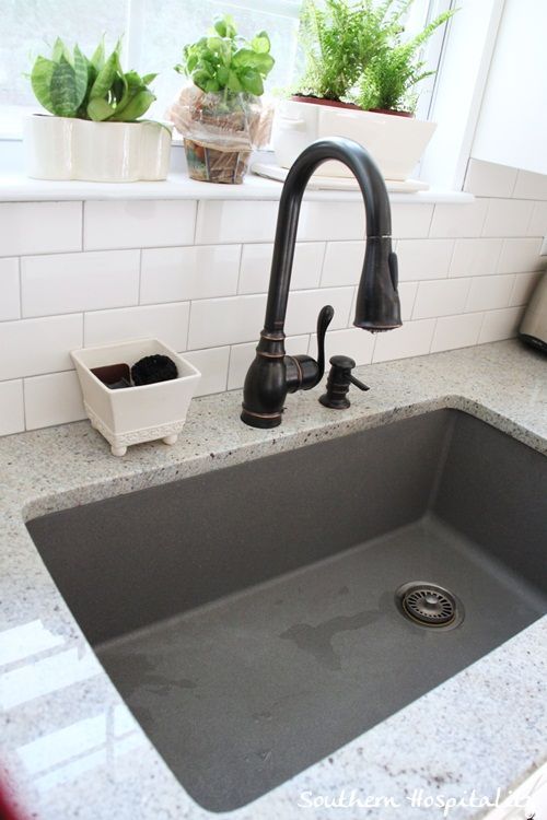 Metallic Gray Blanco sink Sink is a Blanco Silgranit Super Single in Metallic Gray. I ordered it from Blanco to Go.