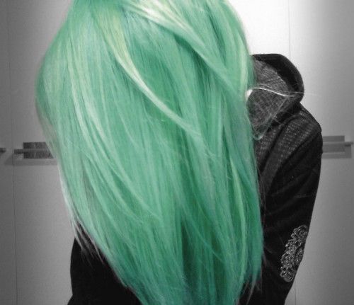 Mint green hair… once I have an idea in my head. Its over. Currently happening as we speak