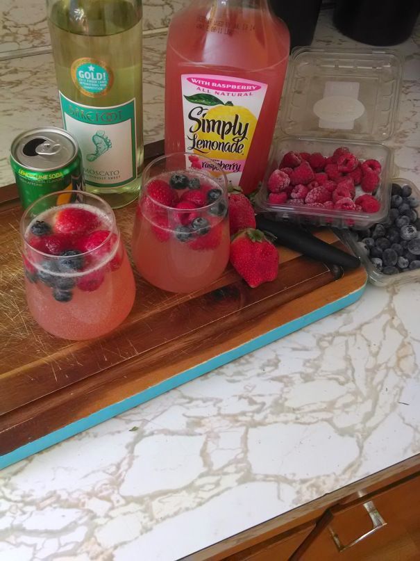 Moscato wine punch! Mothers day drink, mommy juice. Summer cocktail.