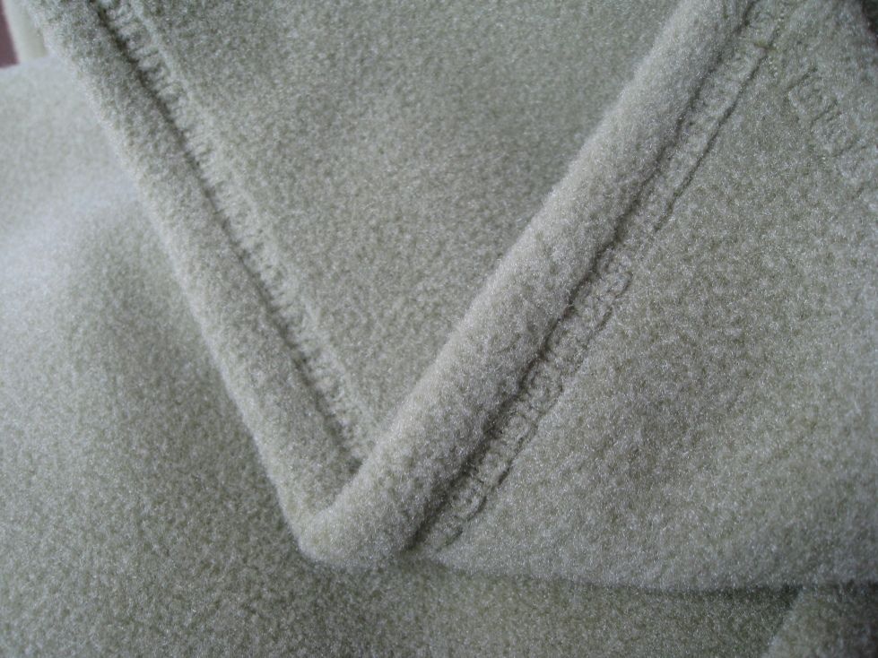 nice finish to fleece edge using one of the built-in stitches on your sewing machine