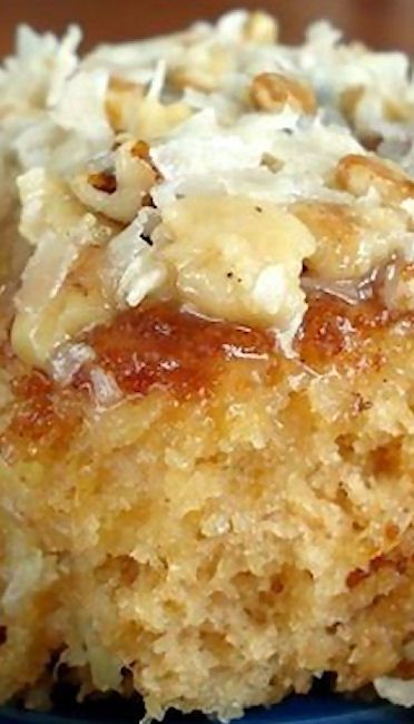 Pineapple Coconut Cake – When a friend brought this to a church supper, EVERYONE insisted on getting the recipe. Very moist and