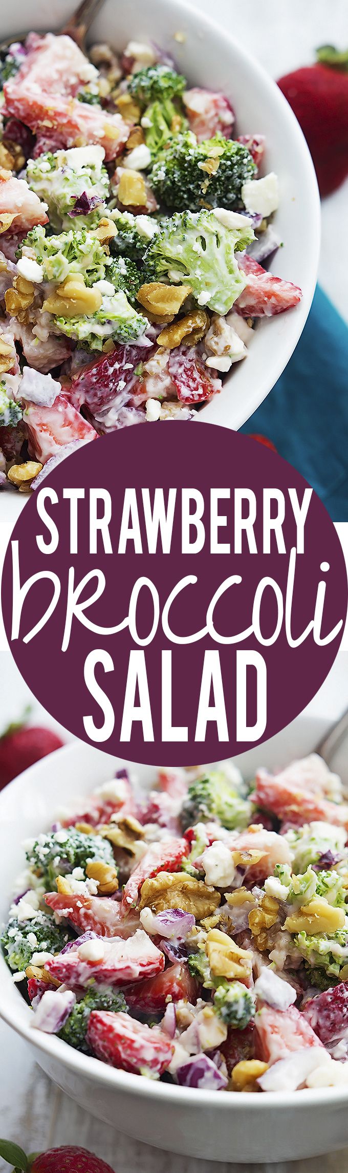 Strawberry Broccoli Salad | Creme de la Crumb