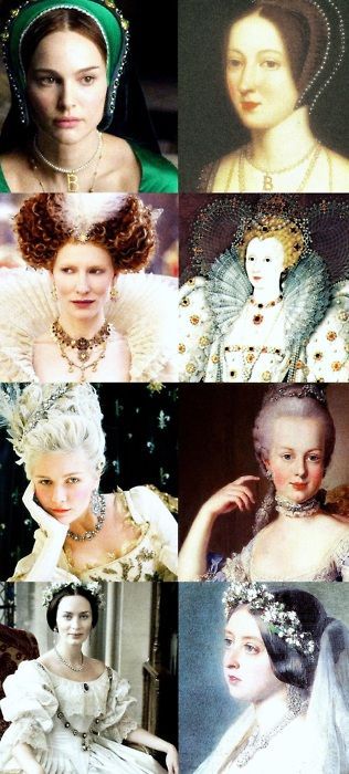 Strong women in history~  Anne Boleyn-The Other Boleyn Girl  Elizabeth I-Elizabeth: The Golden Age  Marie Antoinette-Marie