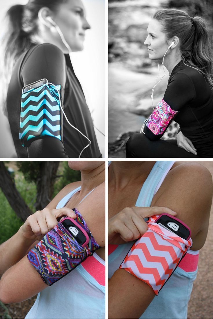 Stylish cell phone armband that is comfortable and stays put!
