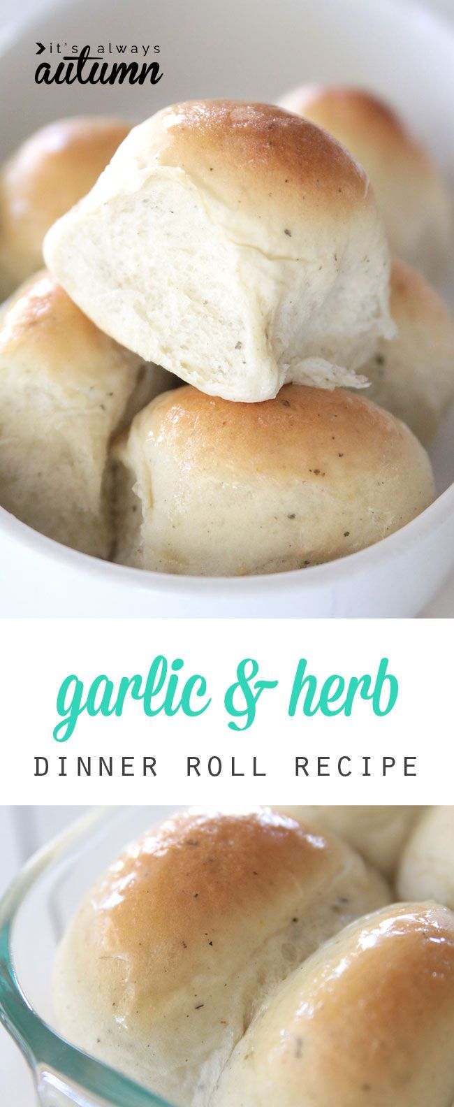 these garlic & herb dinner rolls are amazing! soft and light and flavorful and just plain good. great recipe & step by step photo