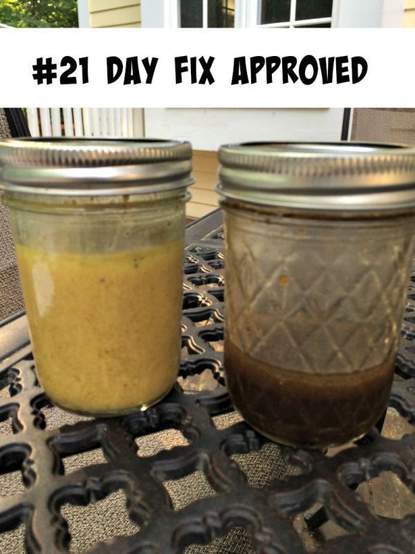 These Two 21 Day Fix Approved Dressings are both flavorful and healthy. You will never buy bottled dressing again!
