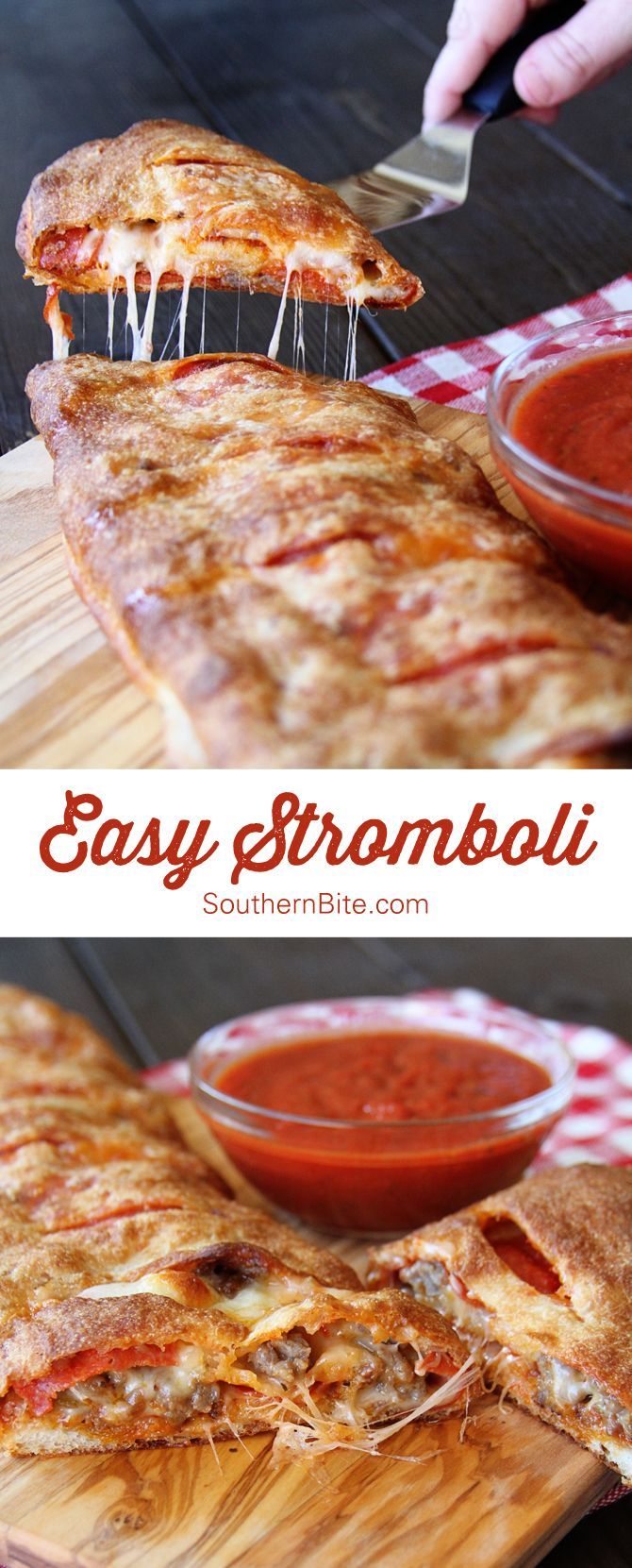 This looks yummmy and easy peasy to make. :-) This EASY stromboli only calls for 5 ingredients and can be done in about 35