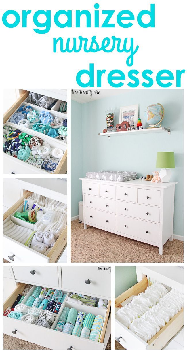 Tips and tricks for an organized nursery dresser!