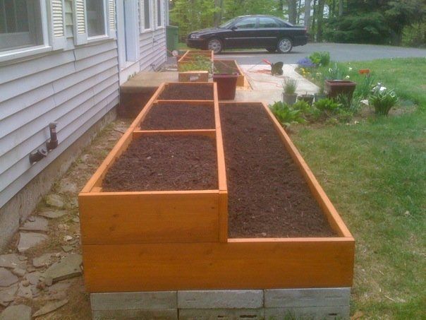 Two Double-Tiered Raised Garden Beds