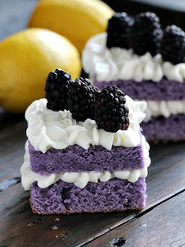 Vanilla Purple Cake with Lemon Buttercream